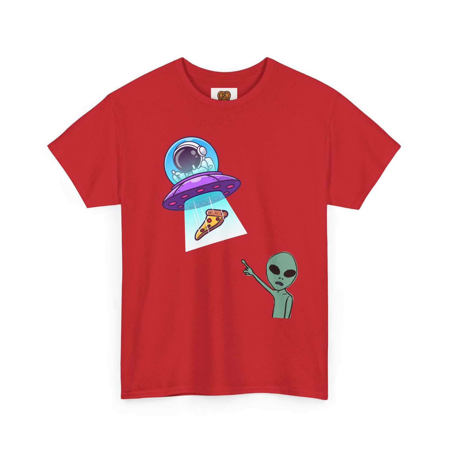 Alien Abduction Pizza T‑Shirt — Funny UFO Graphic Tee