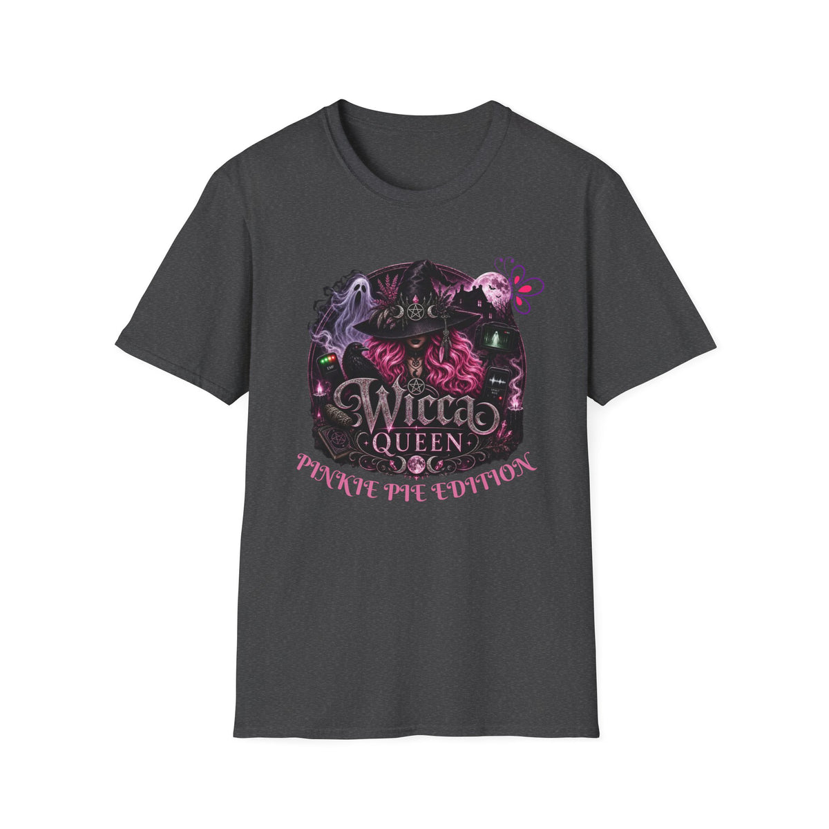 Wicca Queen T-Shirt — Witchy Pink Moon Graphic