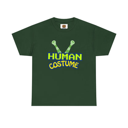 Alien Antenna "Human Costume" T‑Shirt — Funny Sci‑Fi Halloween Tee