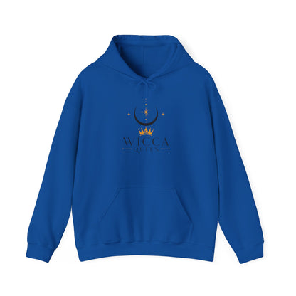 Witchy Cat Hoodie — 'Wicca Queen' Crescent Moon & Black Cat Spiritual Pullover