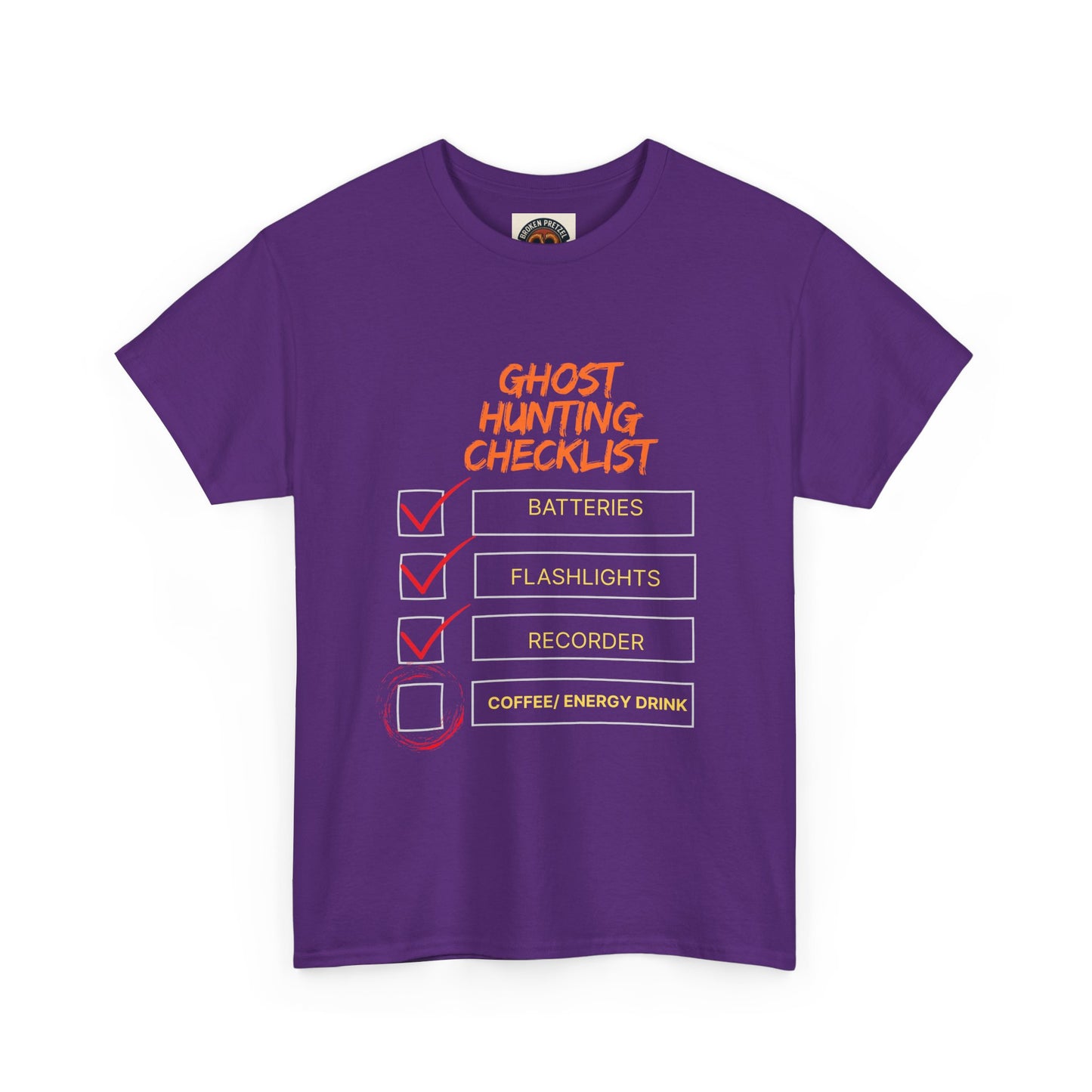 Ghost Hunting Checklist T-Shirt — Paranormal Investigator Tee