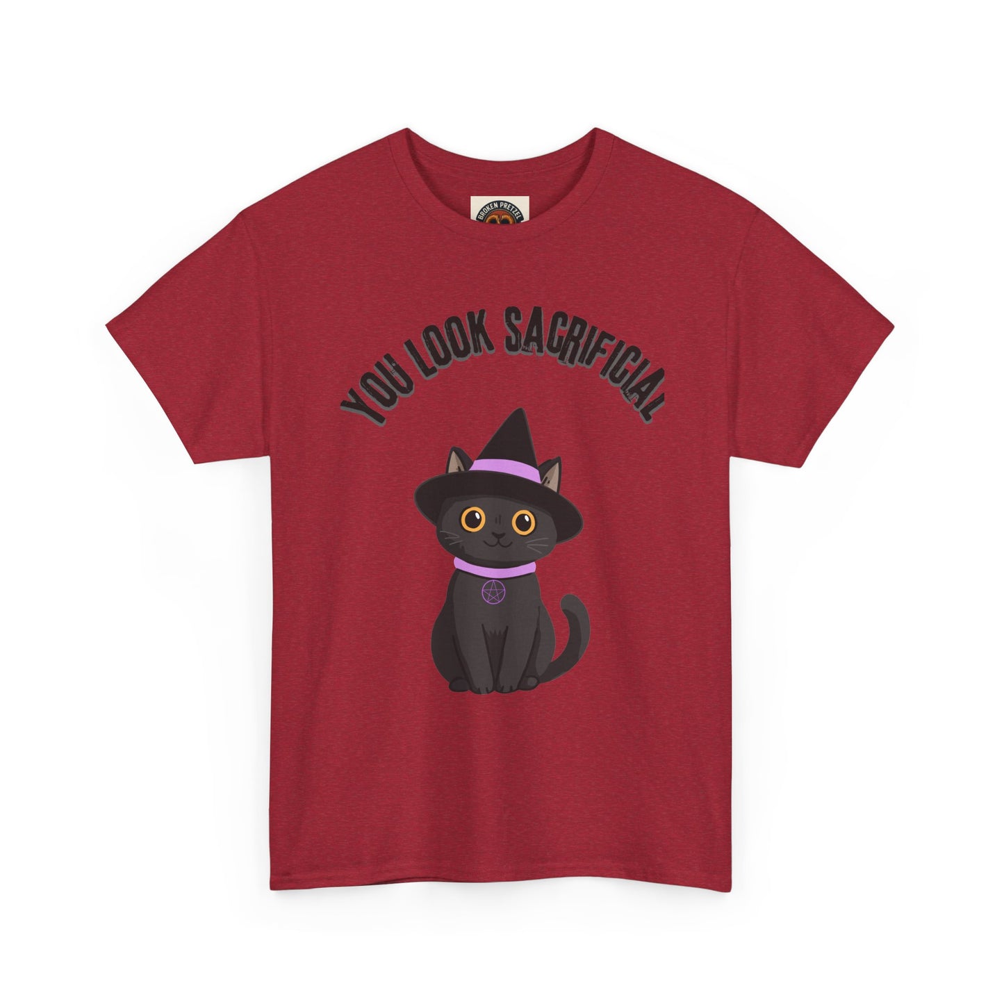 You Look Sacrificial Black Cat Halloween T-Shirt — Cute Witch Cat Tee for Halloween