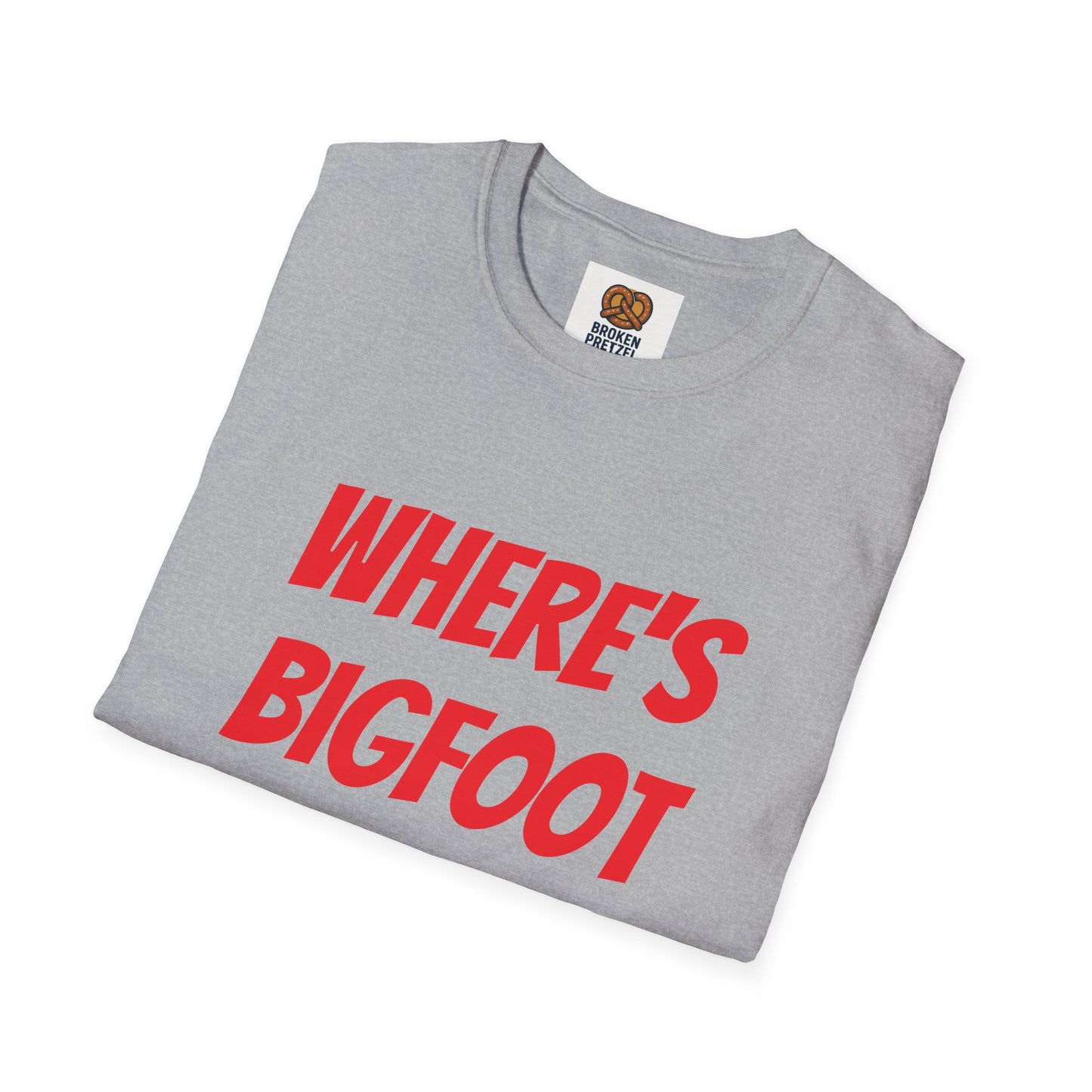 Where's Bigfoot T-Shirt — Hidden Monster Graphic Tee with Game on Back