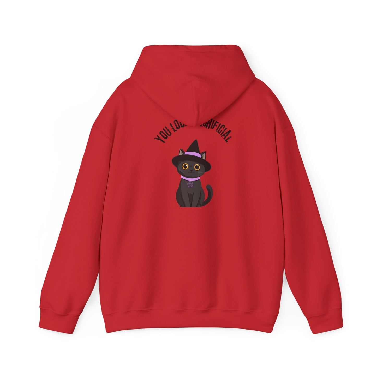 Witch Cat Hoodie – "You Look Purrrfect" Cute Black Cat Halloween Sweatshirt