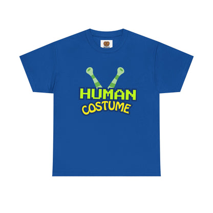 Alien Antenna "Human Costume" T‑Shirt — Funny Sci‑Fi Halloween Tee