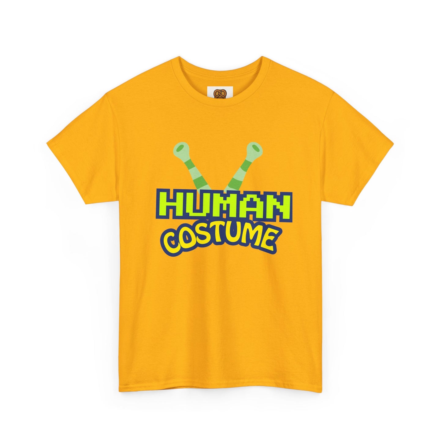 Alien Antenna "Human Costume" T‑Shirt — Funny Sci‑Fi Halloween Tee