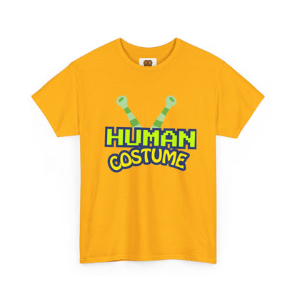 Alien Antenna "Human Costume" T‑Shirt — Funny Sci‑Fi Halloween Tee