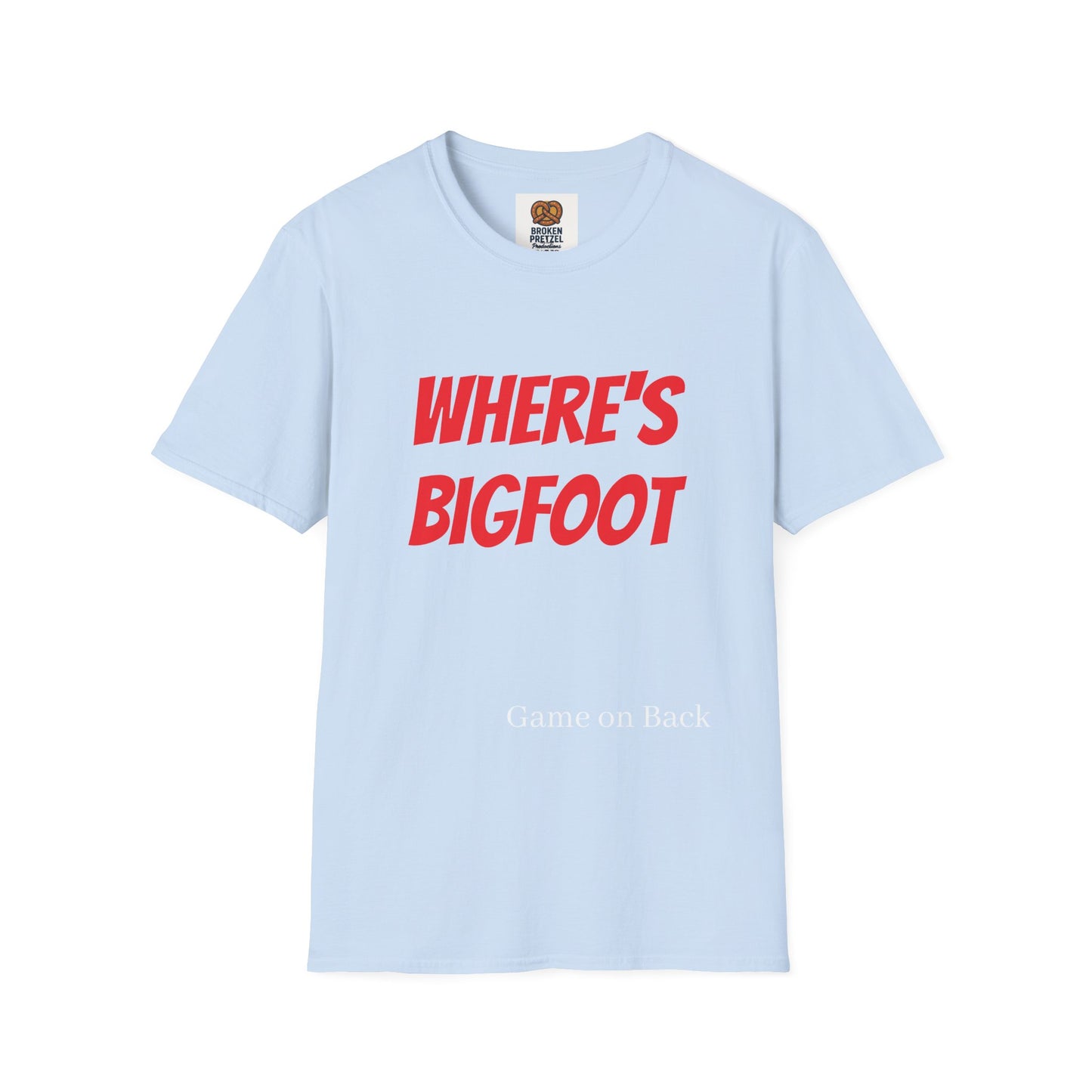 Where's Bigfoot T-Shirt — Hidden Monster Graphic Tee with Game on Back