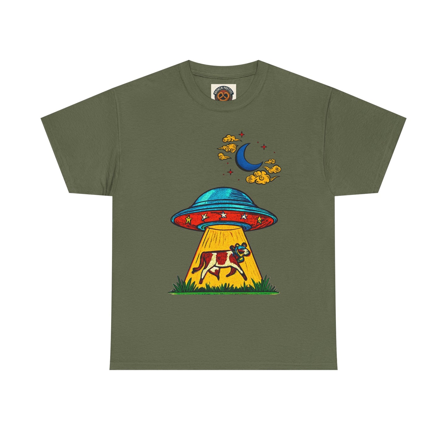 Alien UFO Cow Abduction T-Shirt