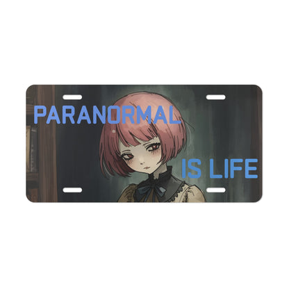 Paranormal Is Life License Plate — Anime Gothic Vanity Plate