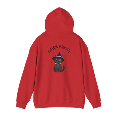 Witch Cat Hoodie – "You Look Purrrfect" Cute Black Cat Halloween Sweatshirt