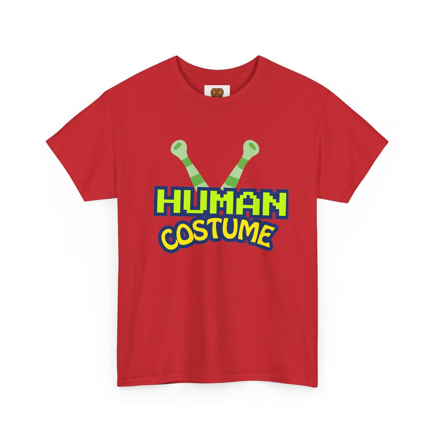 Alien Antenna "Human Costume" T‑Shirt — Funny Sci‑Fi Halloween Tee