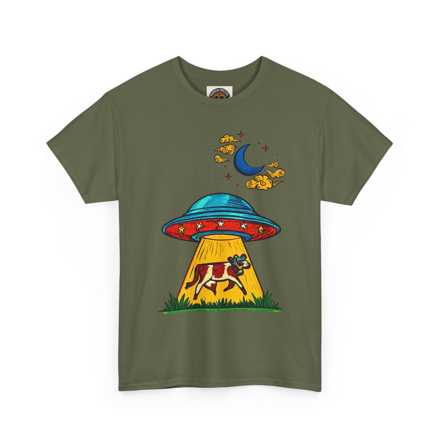 Alien UFO Cow Abduction T-Shirt