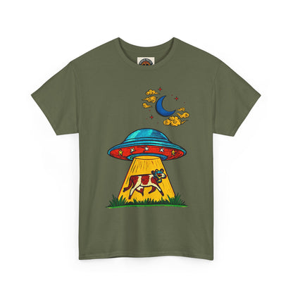 Alien UFO Cow Abduction T-Shirt