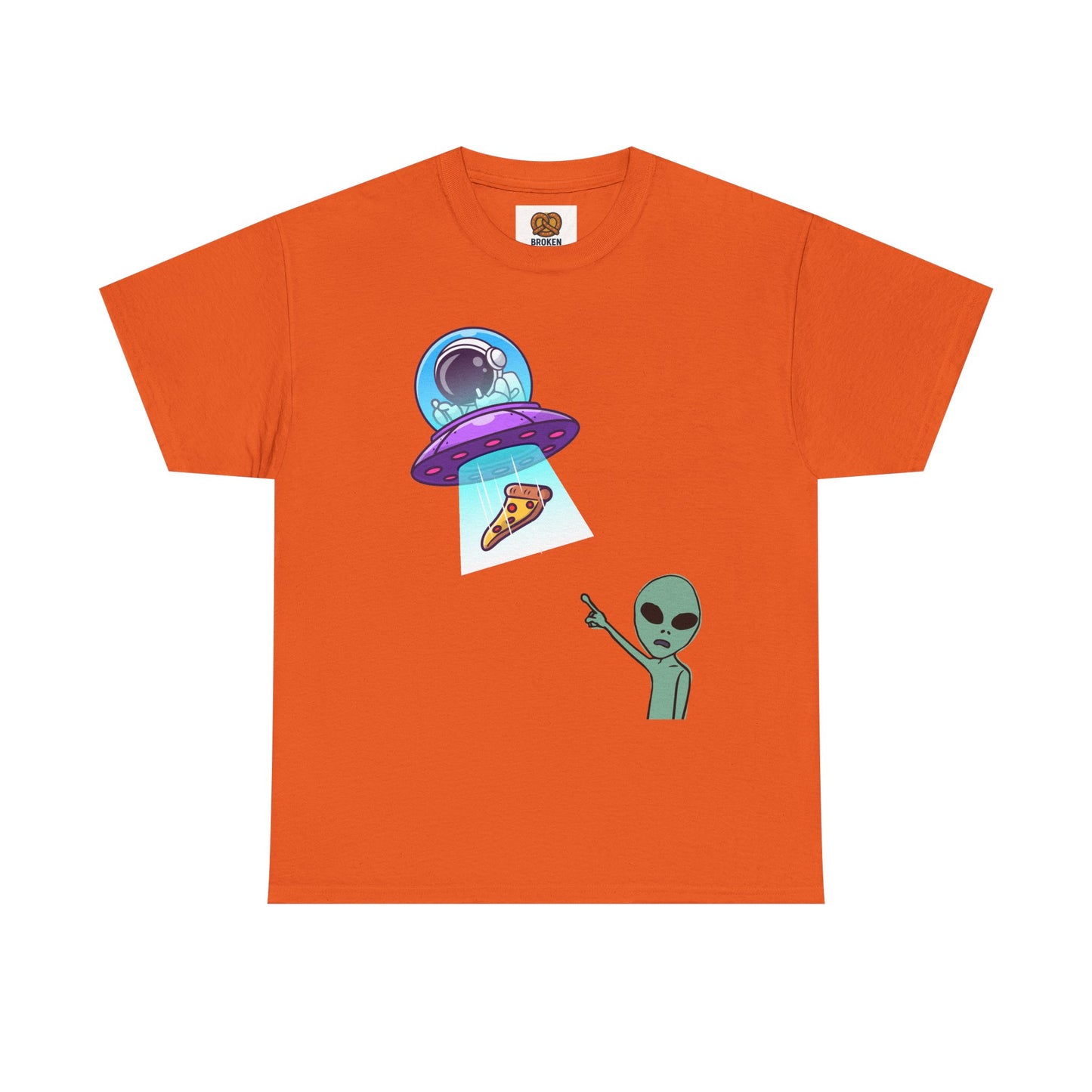 Alien Abduction Pizza T‑Shirt — Funny UFO Graphic Tee