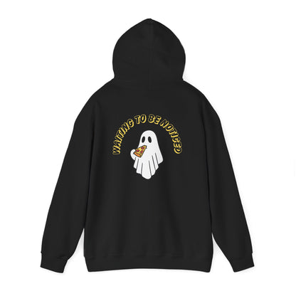 Ghost Eating Pizza Hoodie — Walking Is Overrated Graphic Sweatshirt