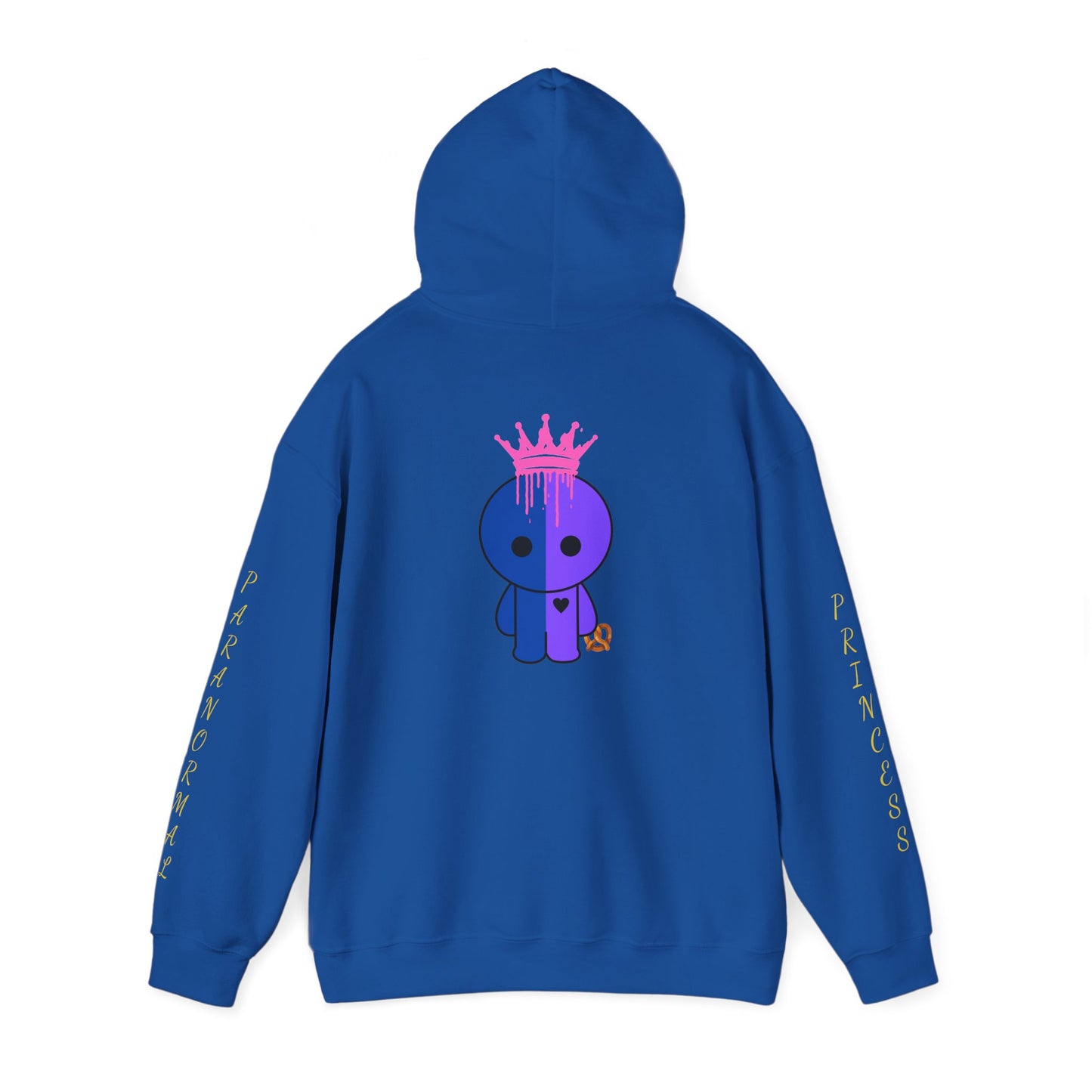 Princess Paranormal Hoodie — Cute Neon Crown Ghost Graphic Pullover