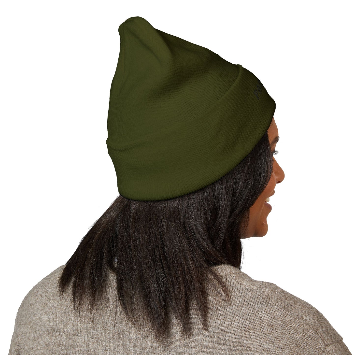 Paratees Embroidered Cuffed Beanie — Minimal Winter Knit Hat