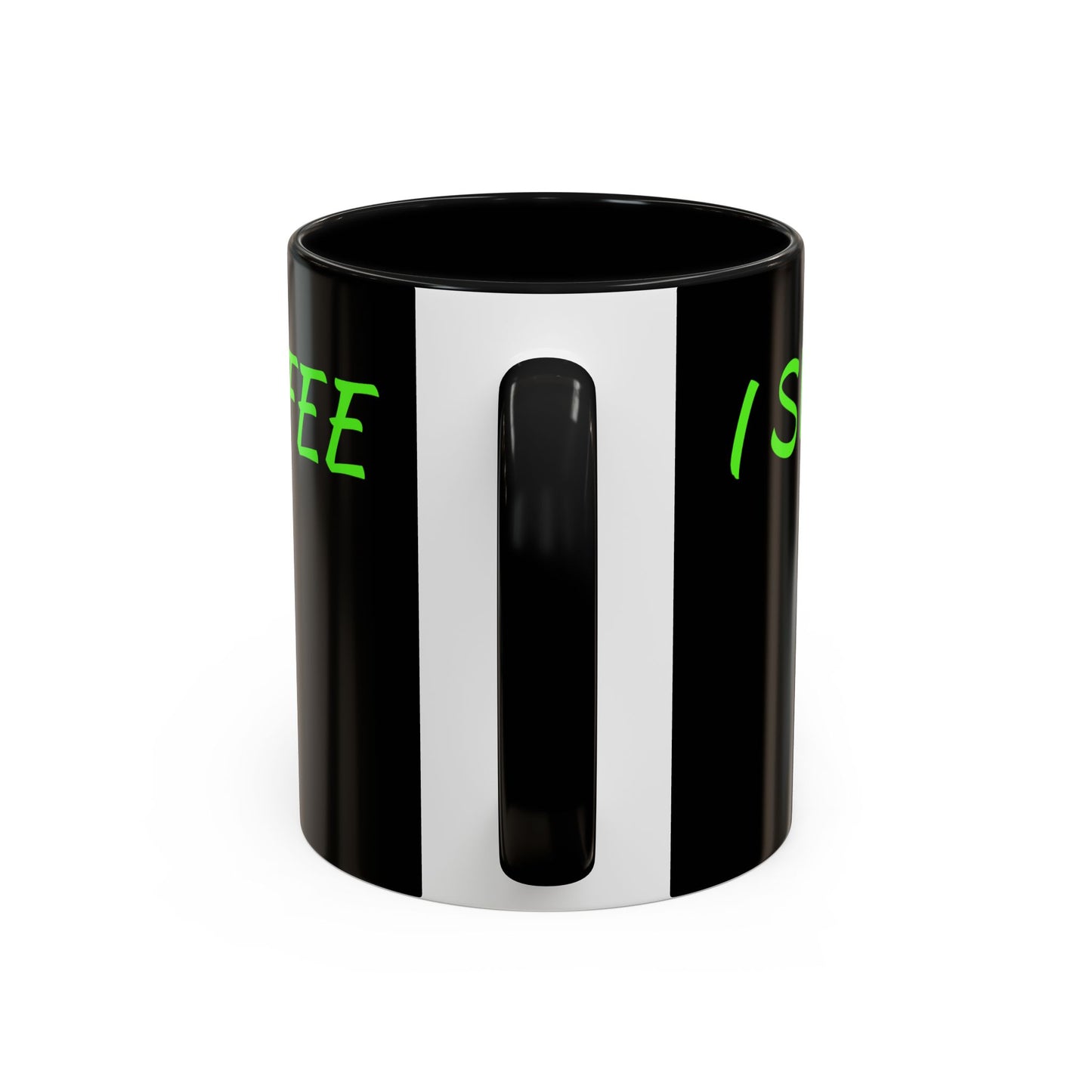 Funny Coffee Mug - "Dear It's Coffee Time" Neon Green Accent Mug (11/15oz)