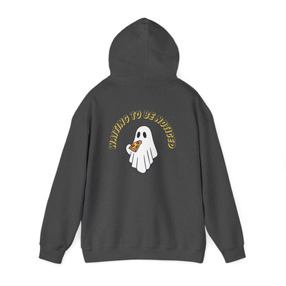 Ghost Eating Pizza Hoodie — Walking Is Overrated Graphic Sweatshirt