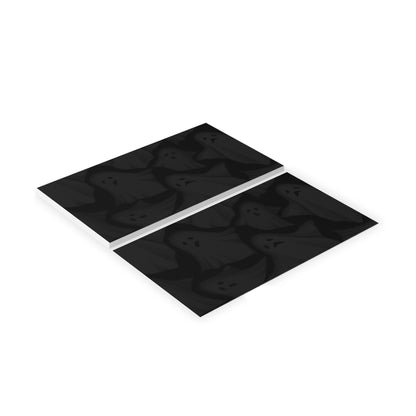 Ghost Pattern Business Cards — Dark Halloween Networking Cards