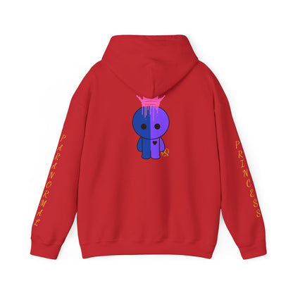 Princess Paranormal Hoodie — Cute Neon Crown Ghost Graphic Pullover