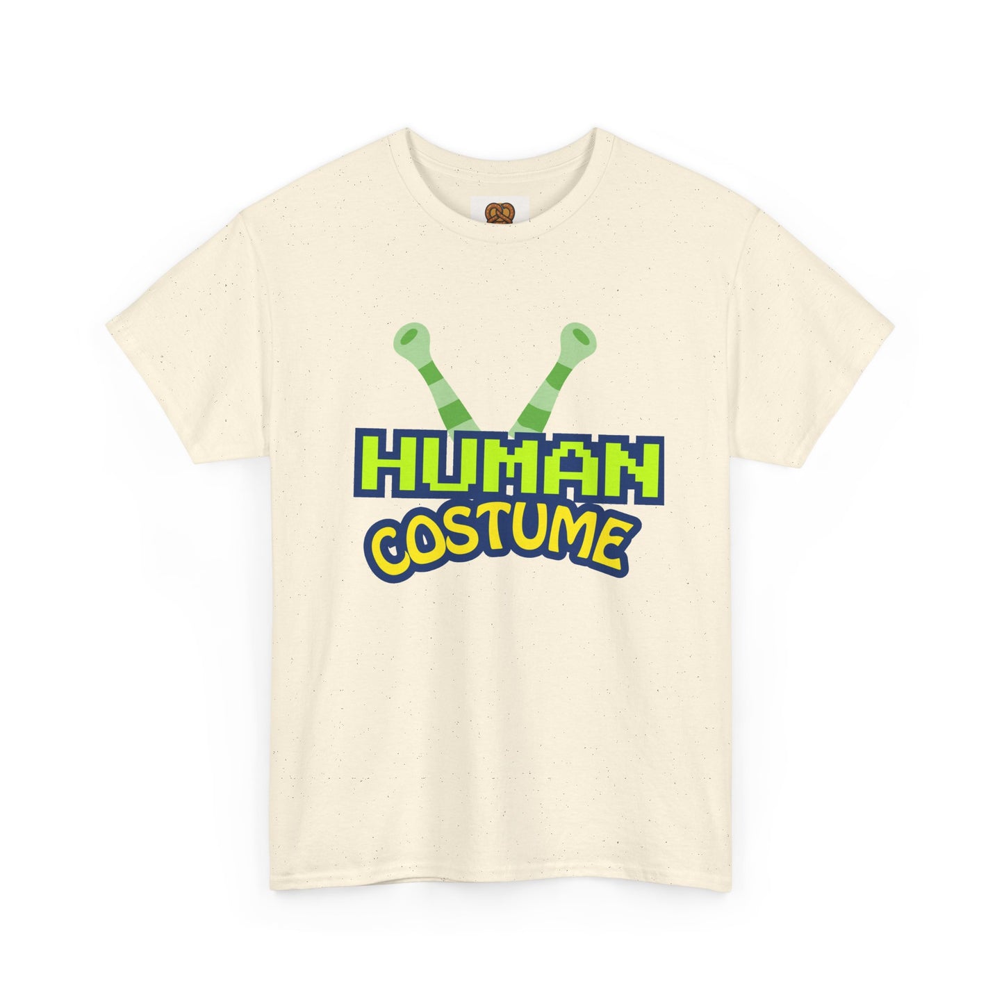 Alien Antenna "Human Costume" T‑Shirt — Funny Sci‑Fi Halloween Tee