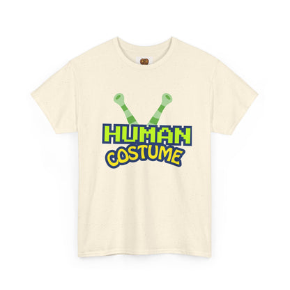 Alien Antenna "Human Costume" T‑Shirt — Funny Sci‑Fi Halloween Tee