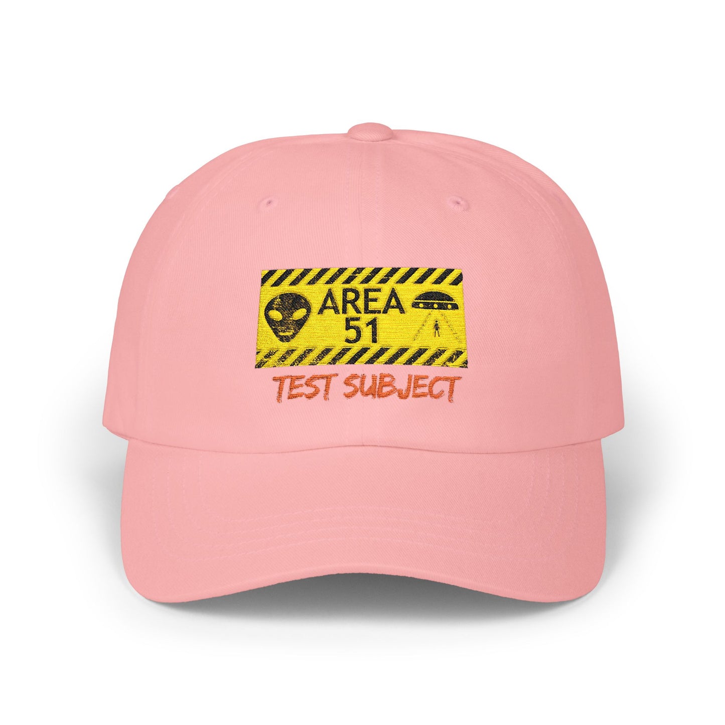 Area 51 'Test Subject' Dad Cap – Alien Warning Embroidered Hat