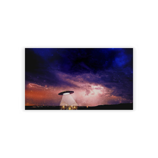UFO Nightscape Business Cards — Alien Abduction Scenic Cards