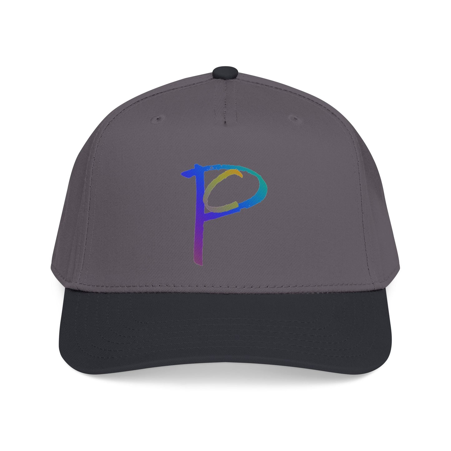 P Rainbow Gradient 'P' Embroidered Baseball Cap