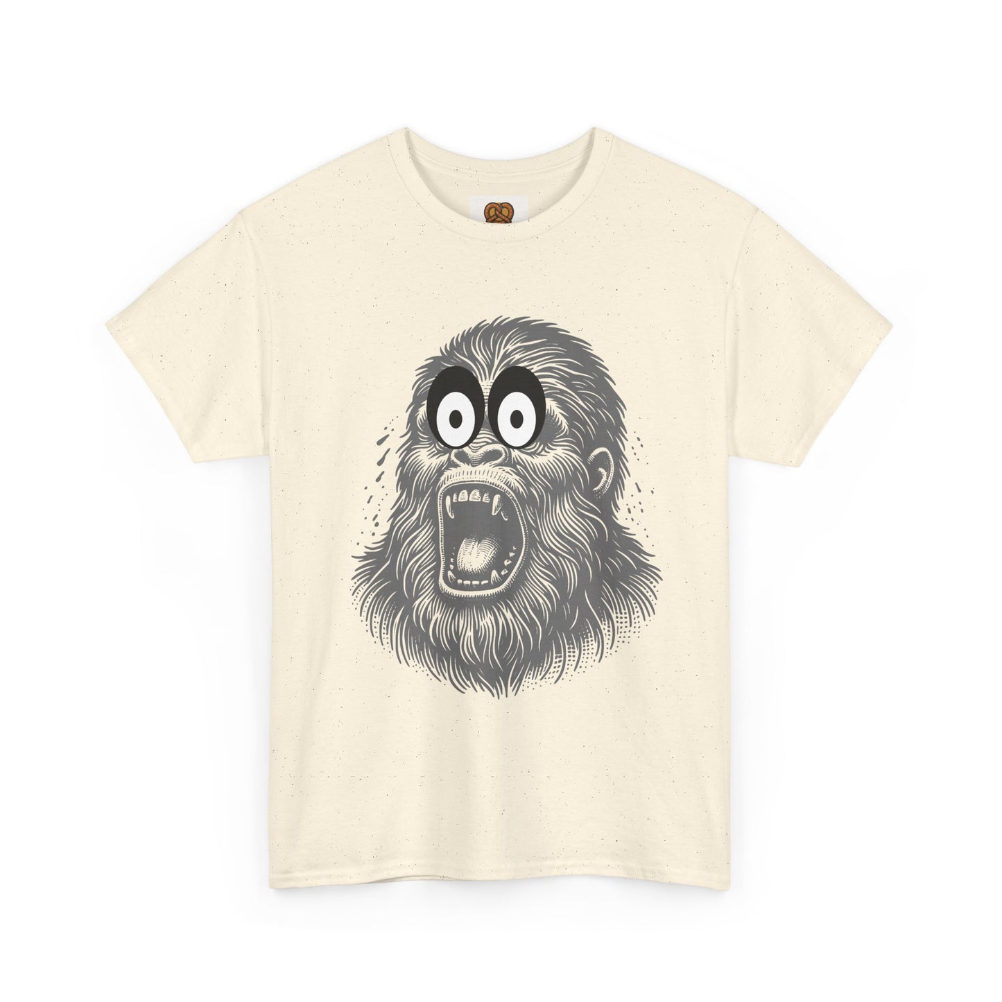 Screaming Ape Graphic Tee — Retro Monochrome Primate Design