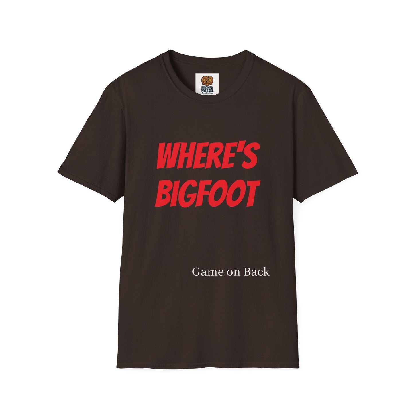 Where's Bigfoot T-Shirt — Hidden Monster Graphic Tee with Game on Back