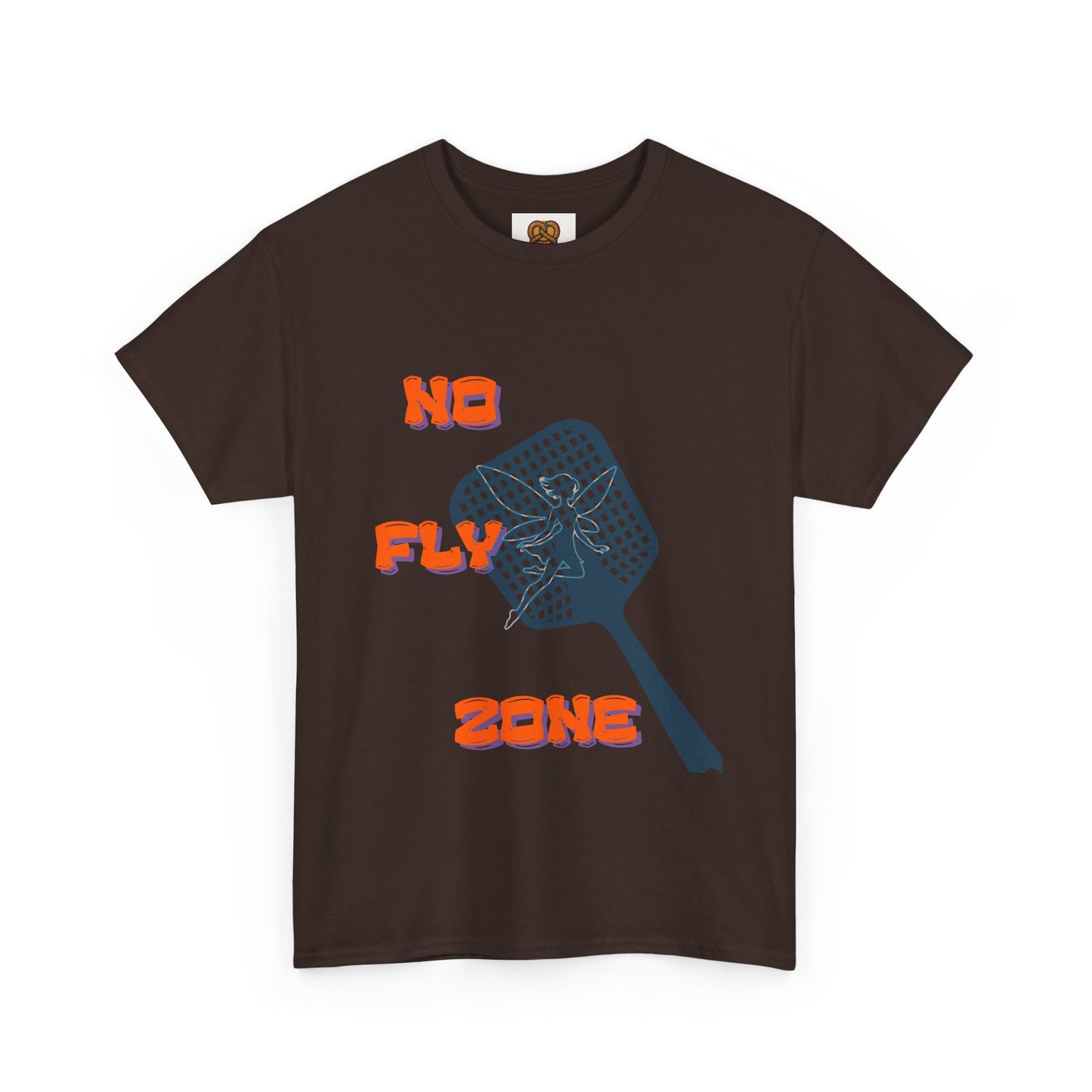 No Fly Zone T‑Shirt — Retro Mosquito Swatter Graphic Tee