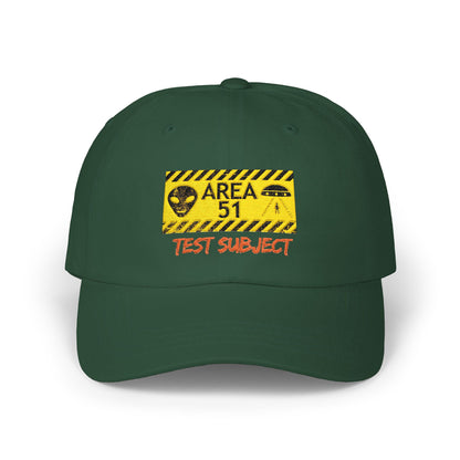 Area 51 'Test Subject' Dad Cap – Alien Warning Embroidered Hat