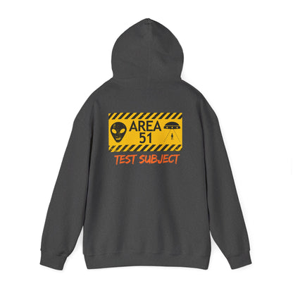 Area 51 Test Subject Hoodie — Alien Graphic Hooded Sweatshirt