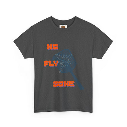 No Fly Zone T‑Shirt — Retro Mosquito Swatter Graphic Tee