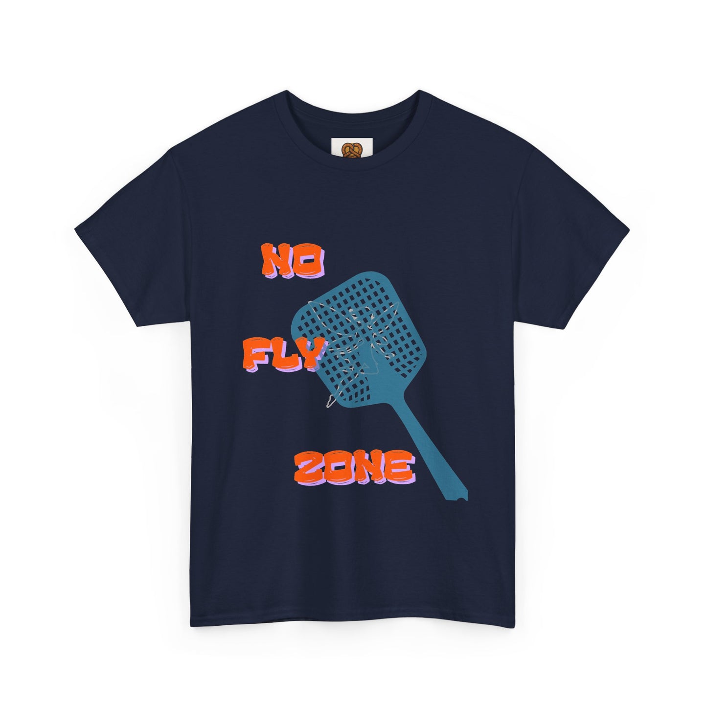 No Fly Zone T‑Shirt — Retro Mosquito Swatter Graphic Tee