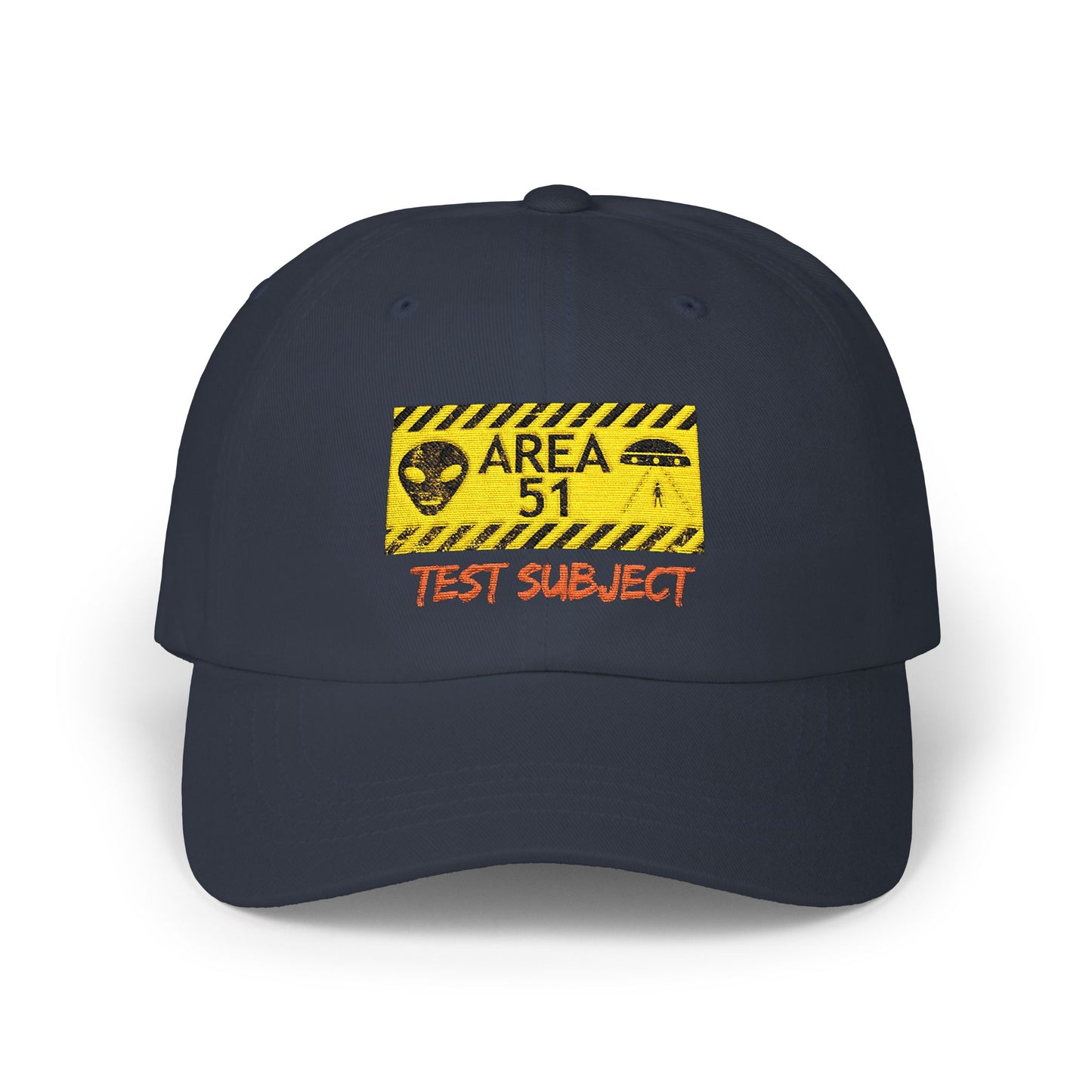 Area 51 'Test Subject' Dad Cap – Alien Warning Embroidered Hat