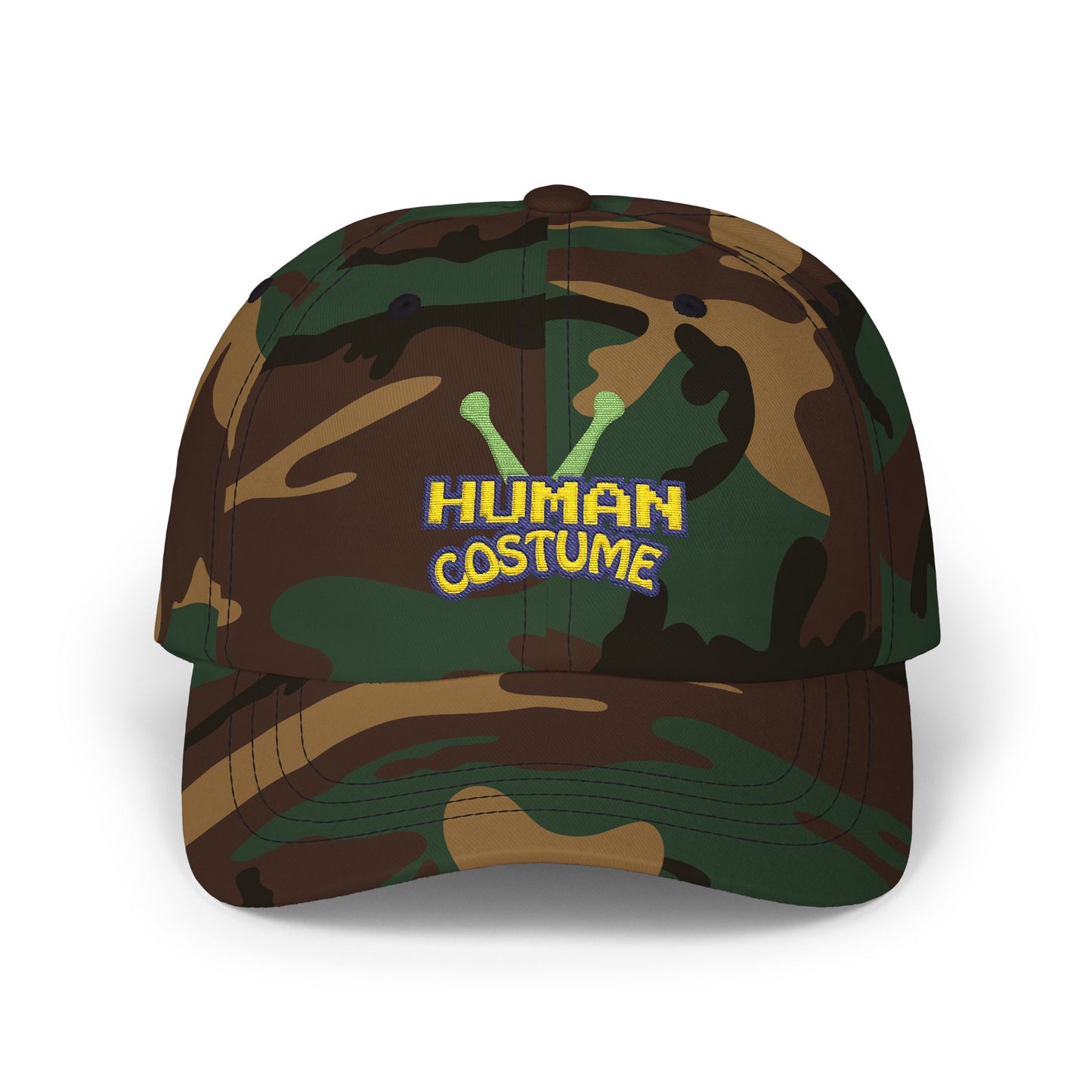 Dad Cap — 'Human Costume' Alien Antenna Embroidered Hat