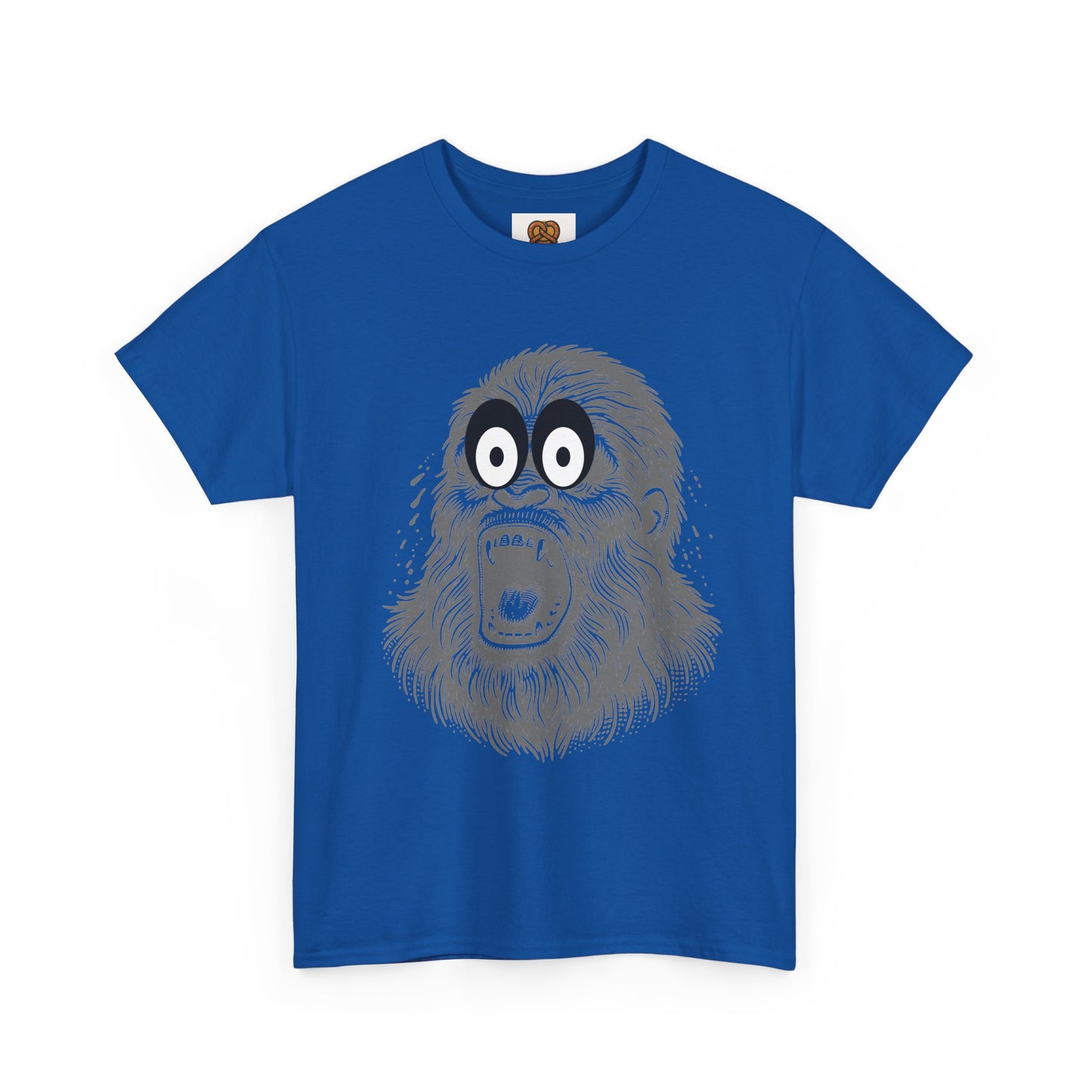Screaming Ape Graphic Tee — Retro Monochrome Primate Design