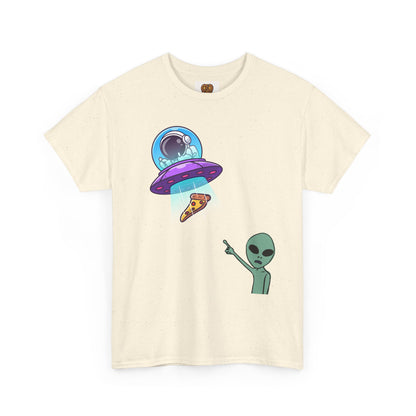 Alien Abduction Pizza T‑Shirt — Funny UFO Graphic Tee