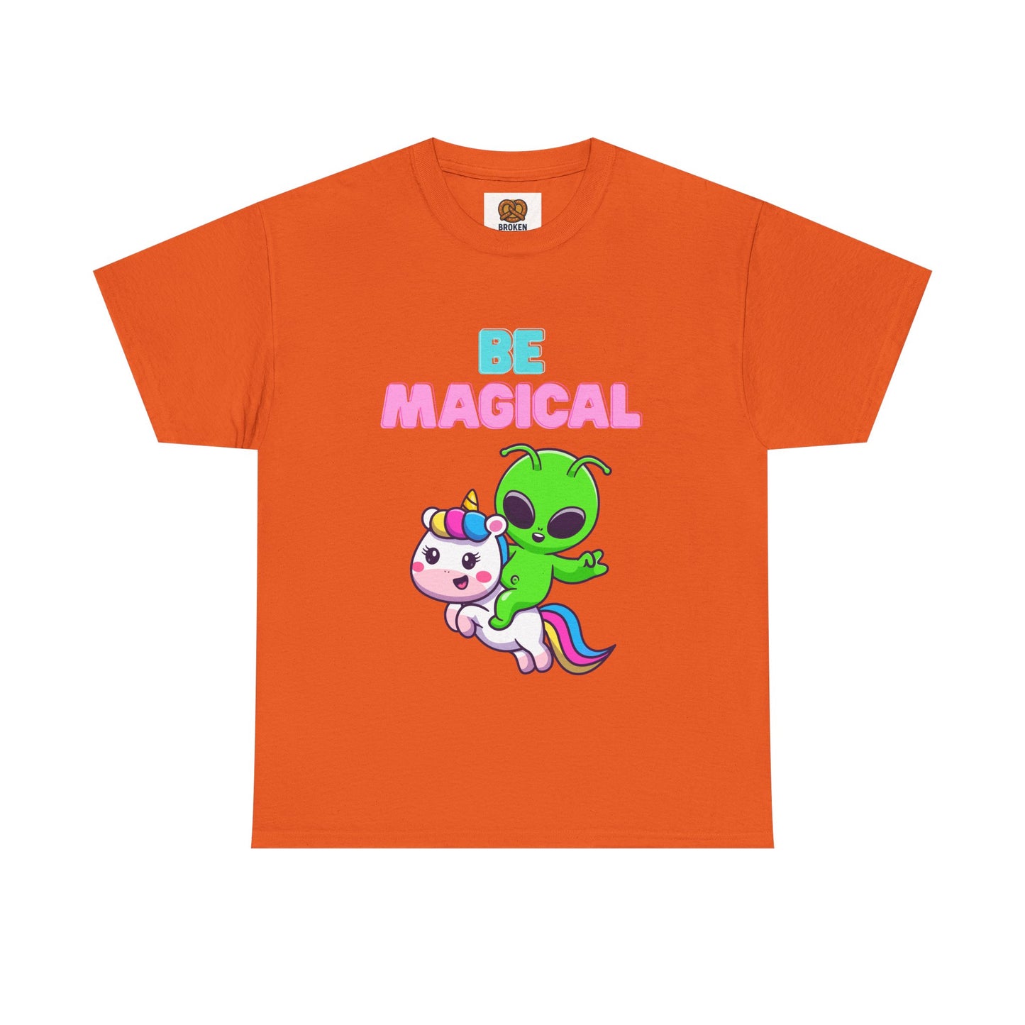 Be Magical Alien Riding Unicorn T-Shirt — Cute Kawaii Graphic Tee