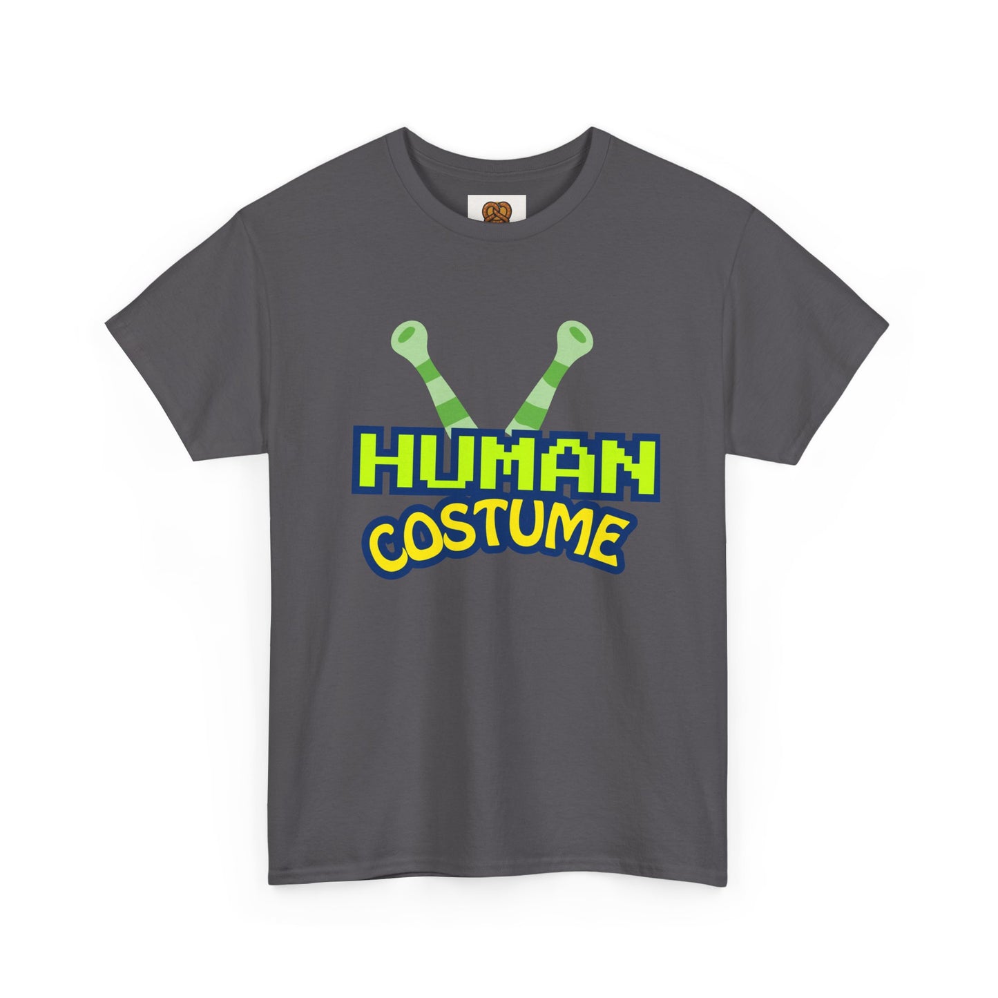 Alien Antenna "Human Costume" T‑Shirt — Funny Sci‑Fi Halloween Tee