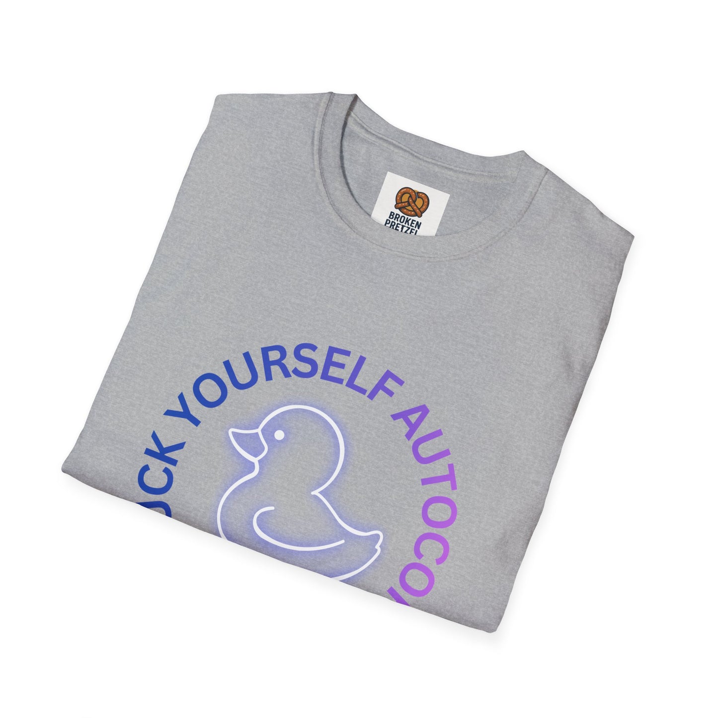 Duck Rubber Duck Graphic Tee — "Go Duck Yourself Autocorrect" Funny Pastel T-Shirt