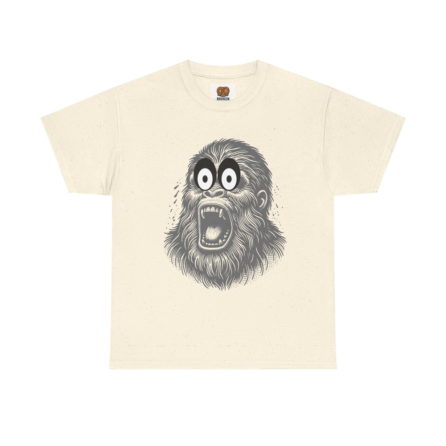 Screaming Ape Graphic Tee — Retro Monochrome Primate Design