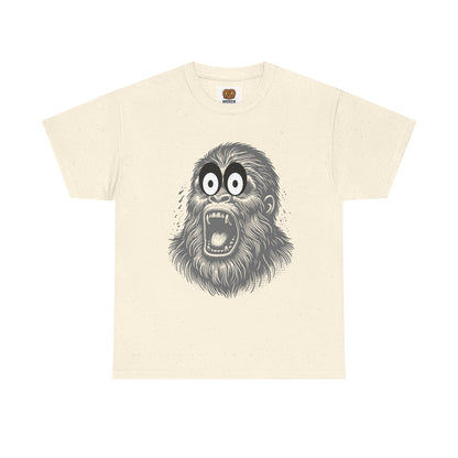 Screaming Ape Graphic Tee — Retro Monochrome Primate Design