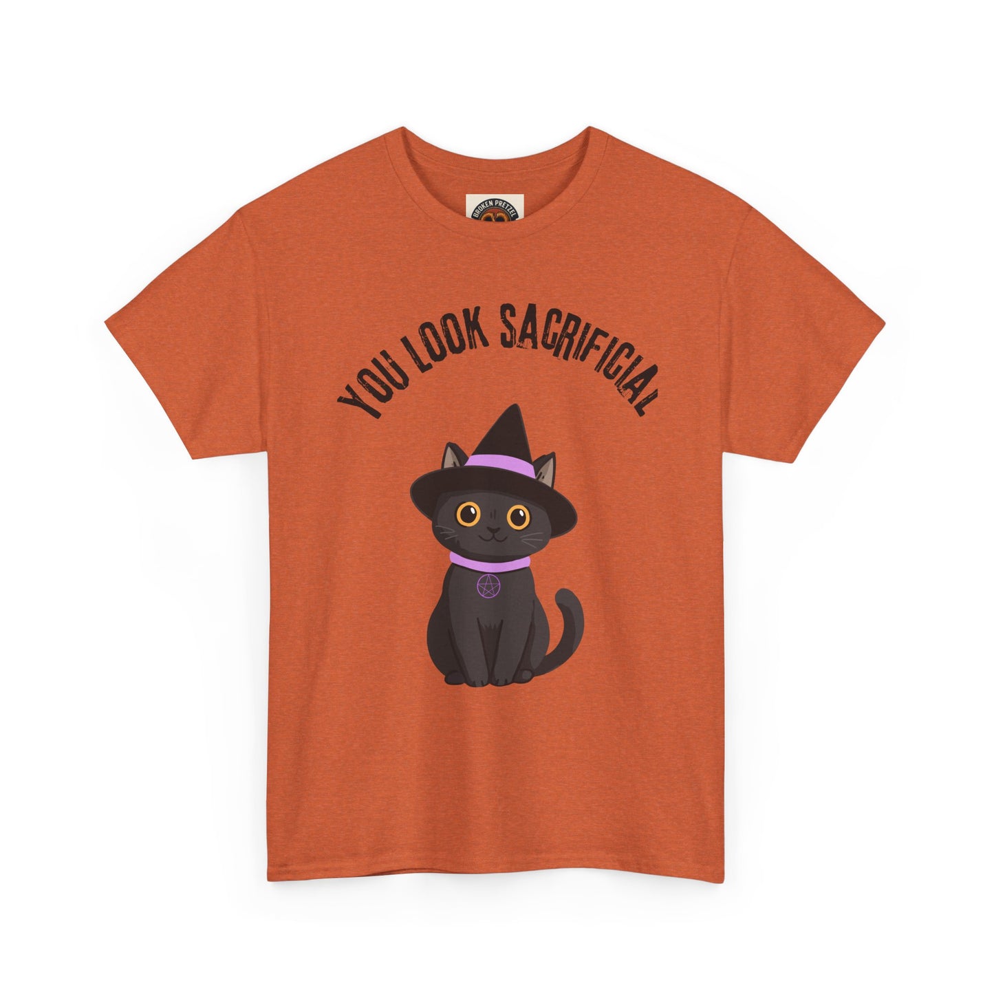 You Look Sacrificial Black Cat Halloween T-Shirt — Cute Witch Cat Tee for Halloween