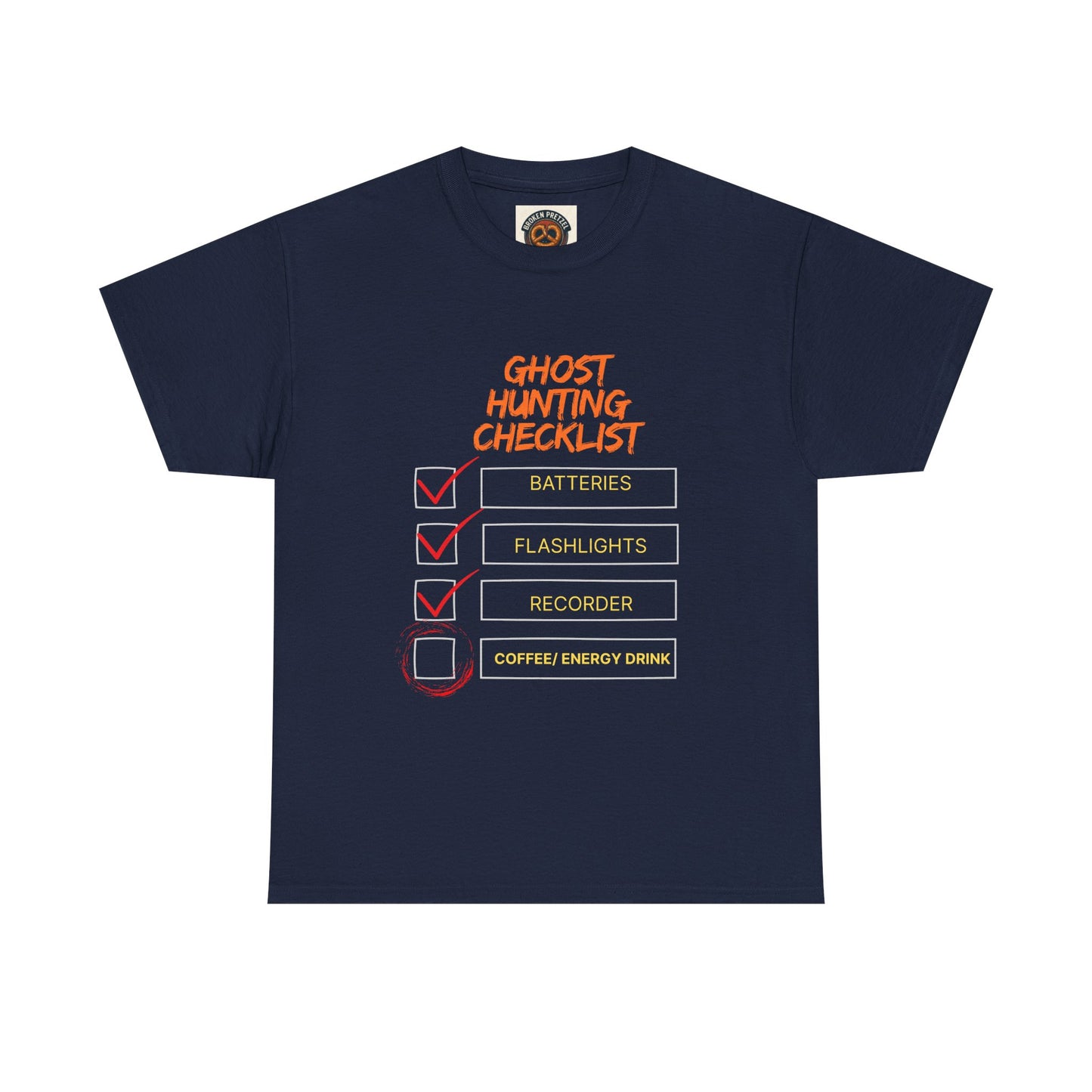Ghost Hunting Checklist T-Shirt — Paranormal Investigator Tee