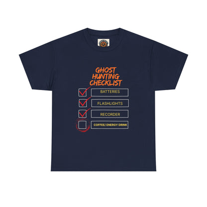 Ghost Hunting Checklist T-Shirt — Paranormal Investigator Tee